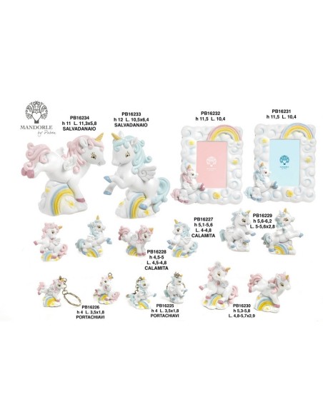 24 Magnete unicorno celeste