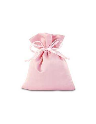 12 Sacchetti raso rosa