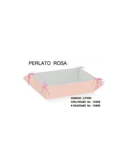 Vassoio rosa perlato cm41