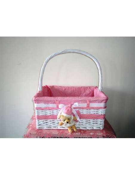 Cesto orso rosa cm28