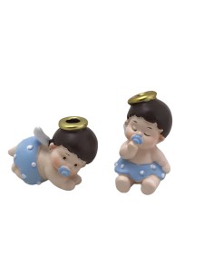 12 Statuine angelo baby celeste