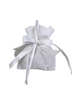 10 Sacchetti velluto bianco