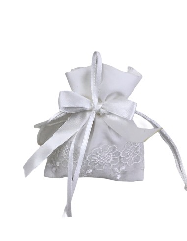 10 Sacchetti velluto bianco