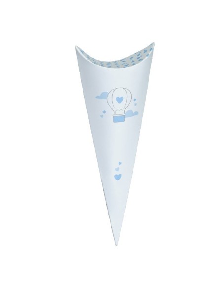 10 Scatole cono mongolfiera celeste