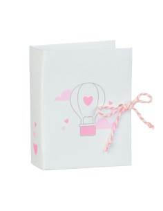 10 Scatole libro mongolfiera rosa