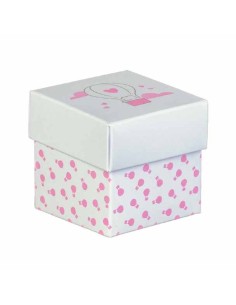 10 Scatole cubo mongolfiera rosa