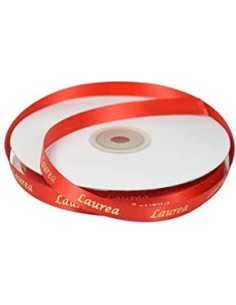 Nastro raso rosso laurea 10mm