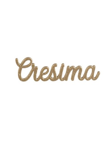 12 Applicazioni scritta cresima oro