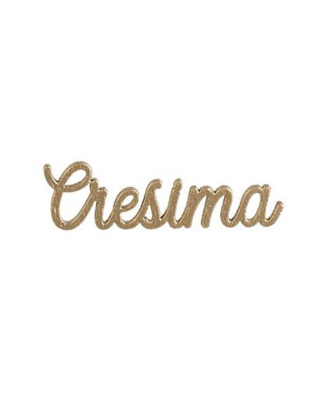 12 Applicazioni scritta cresima oro