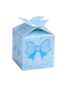 10 Scatole cubo battesimo celeste