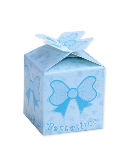 10 Scatole cubo battesimo celeste