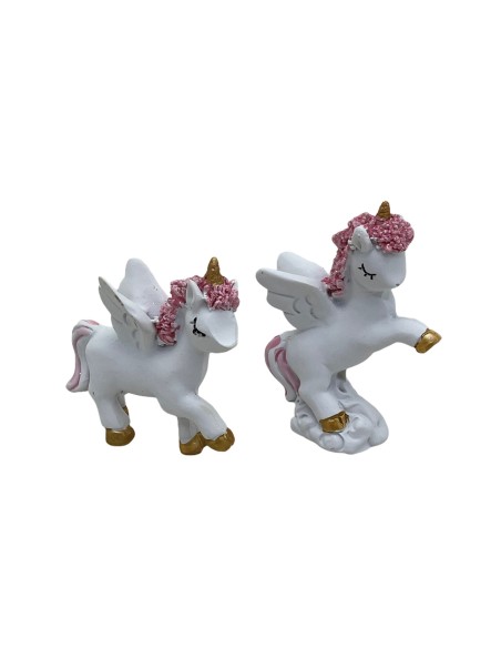 12 Statuina unicorno rosa