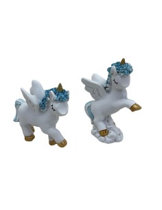 12 Statuina unicorno celeste