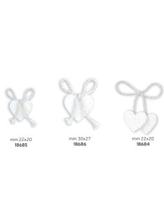 12 Applicazione cuore bianco cm2
