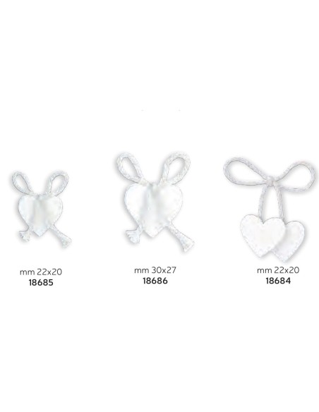 12 Applicazione cuore bianco cm2