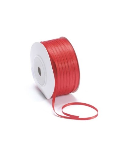 Nastro raso rosso 3mm