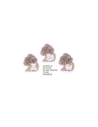 24 Magnete albero rosa