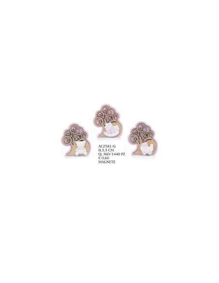 24 Magnete albero rosa