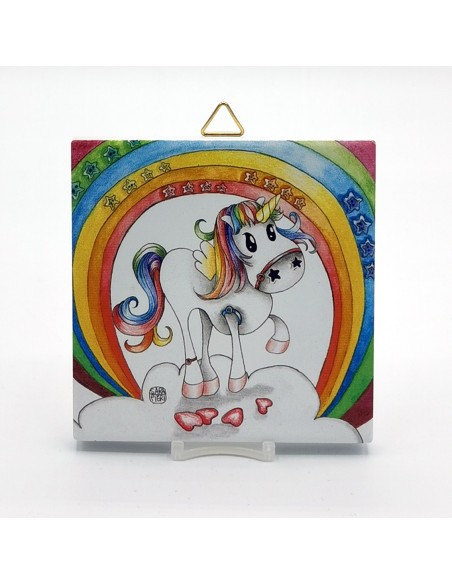 10 Mattonella unicorno arcobaleno