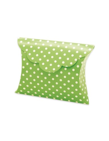 10 Scatole busta pois verde