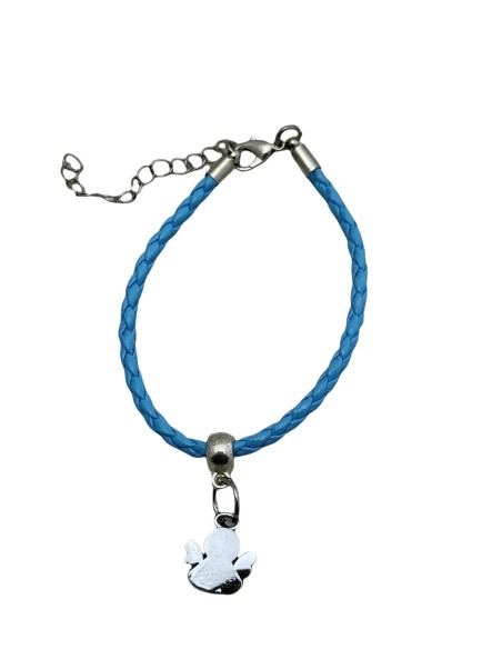 10 Bracciali celeste con angelo