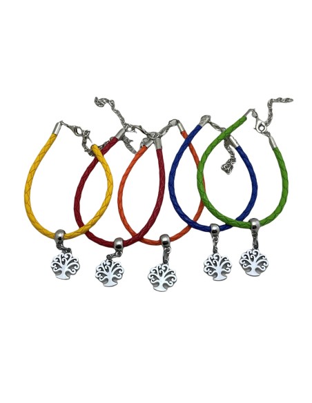 10 Bracciali colorati con albero