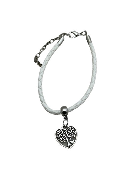10 Bracciali bianchi con cuore