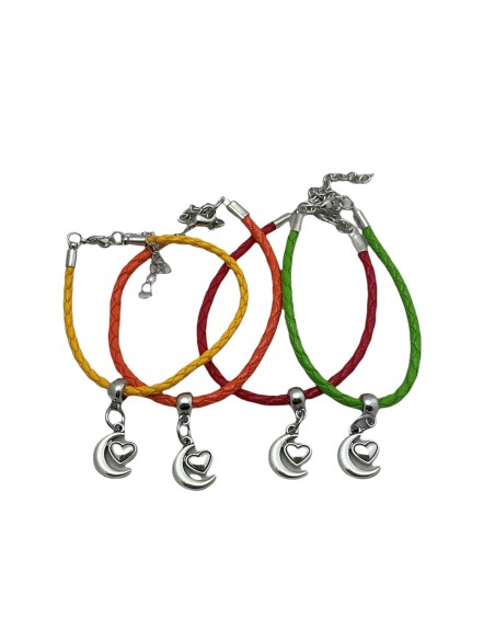 10 Bracciali colorati con luna