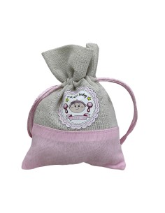 12 Sacchetti rosa con bimba