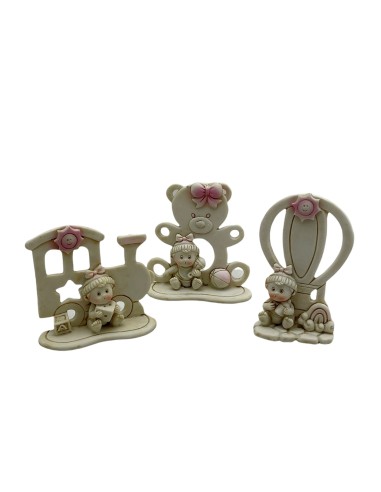 12 Statuina tris bimba rosa cm8
