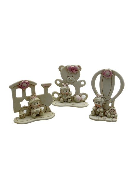 12 Statuina tris bimba rosa cm8