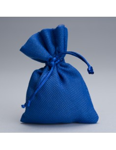 10 Sacchetti iuta blu cm13