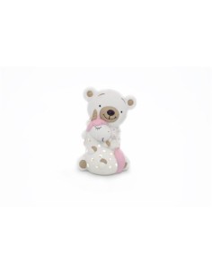 4 Statuina orso led rosa