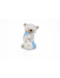 4 Statuina orso led celeste