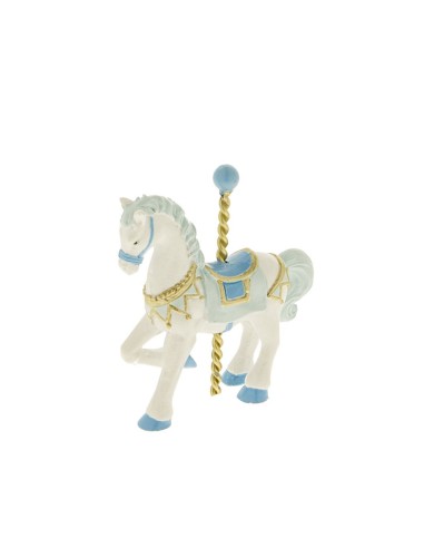 12 Statuina cavallo celeste cm5