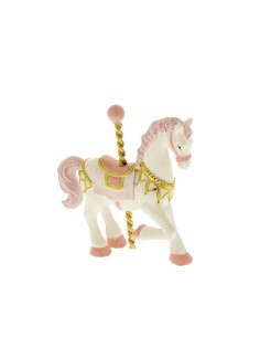 12 Statuina cavallo rosa cm5