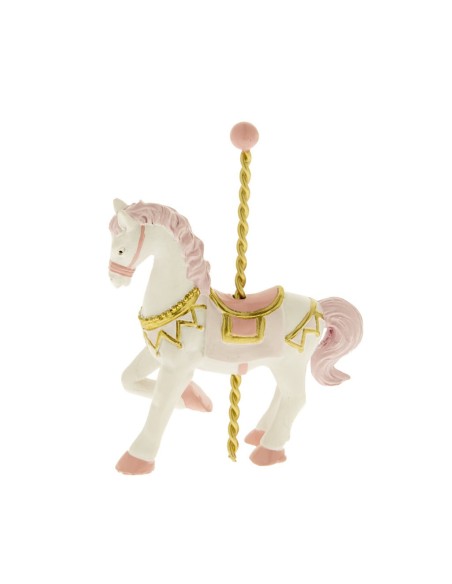 6 Statuina cavallo rosa cm9