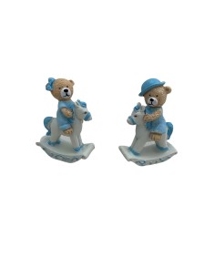12 Statuina orso con cavallo