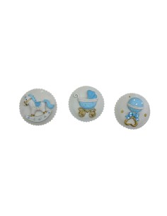 12 Magnete tondo celeste