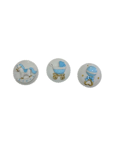12 Magnete tondo celeste