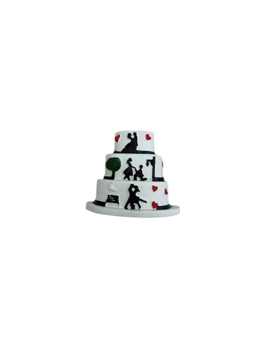 12 Magnete torta sposi