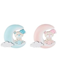 12 Magnete orso con luna celeste