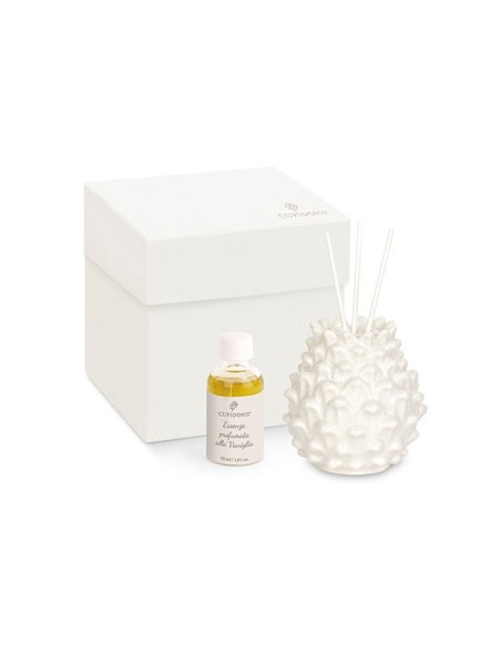 12 Diffusore pigna bianca