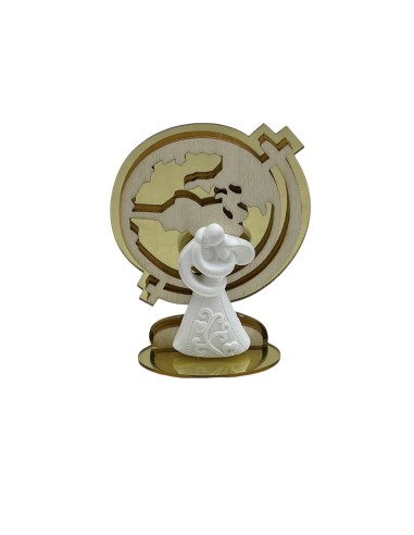 6 Statuina mappamondo con sposi