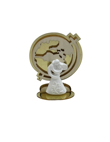 6 Statuina mappamondo con sposi