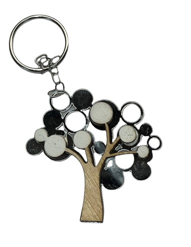 12 Portachiavi albero argento