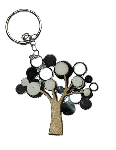 12 Portachiavi albero argento