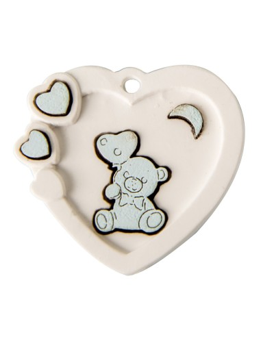 12 Gesso cuore con orso celeste