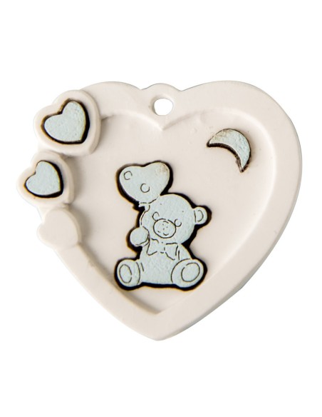 12 Gesso cuore con orso celeste