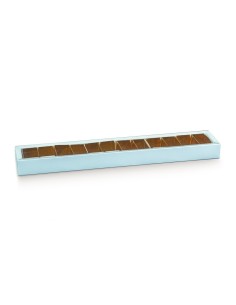 10 Scatole divisorio azzurre 36x5x3